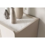 Komoda Malmi 150 cm - kaszmir / crema bianca / złote nóżki